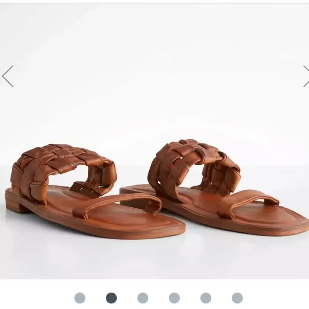 Free People Winding River Leather Slip On Sandal size 7